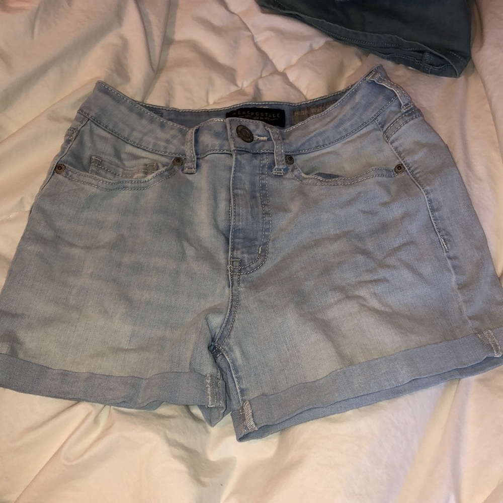 Aeropostale rolled jean shorts